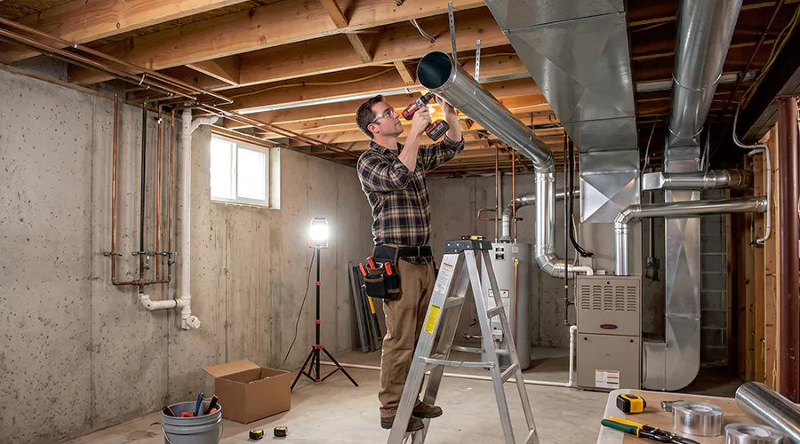 How to Run Ductwork in a Basement?
